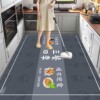 Kitchen floor mats are wipeable, non-washable, stain-resistant and can be cut