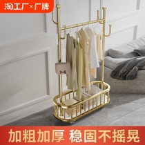 Clothes hanger bedroom clothes hanger removable wheeled home living room clothes drying rack simple coat rack universal wheel