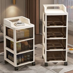 The storage cabinet drawer -type multi -layer plastic thickened office table can move the file to set the storage and storage bedside cabinet