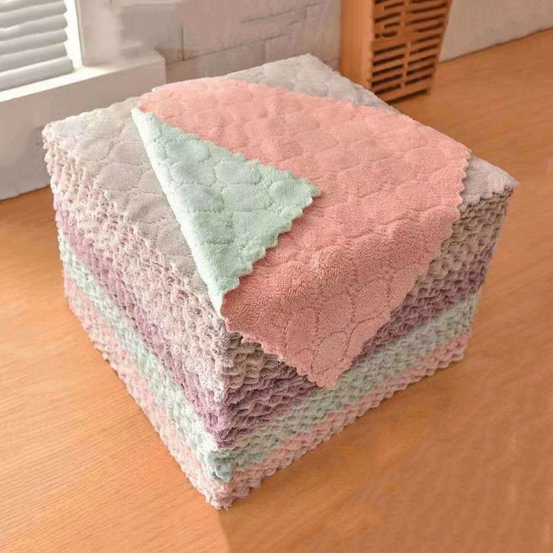 Towel Kitchen Cleaning Cloth Wooki Household Absorbent Thickened Large Lint-Free Soft Cleaning Cloth for Household Cleaning