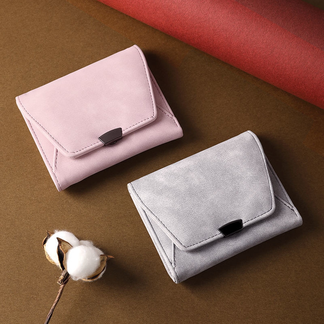Wallet women's short 2025 new Korean version simple ins trendy compact ultra-thin folding student cute small coin purse