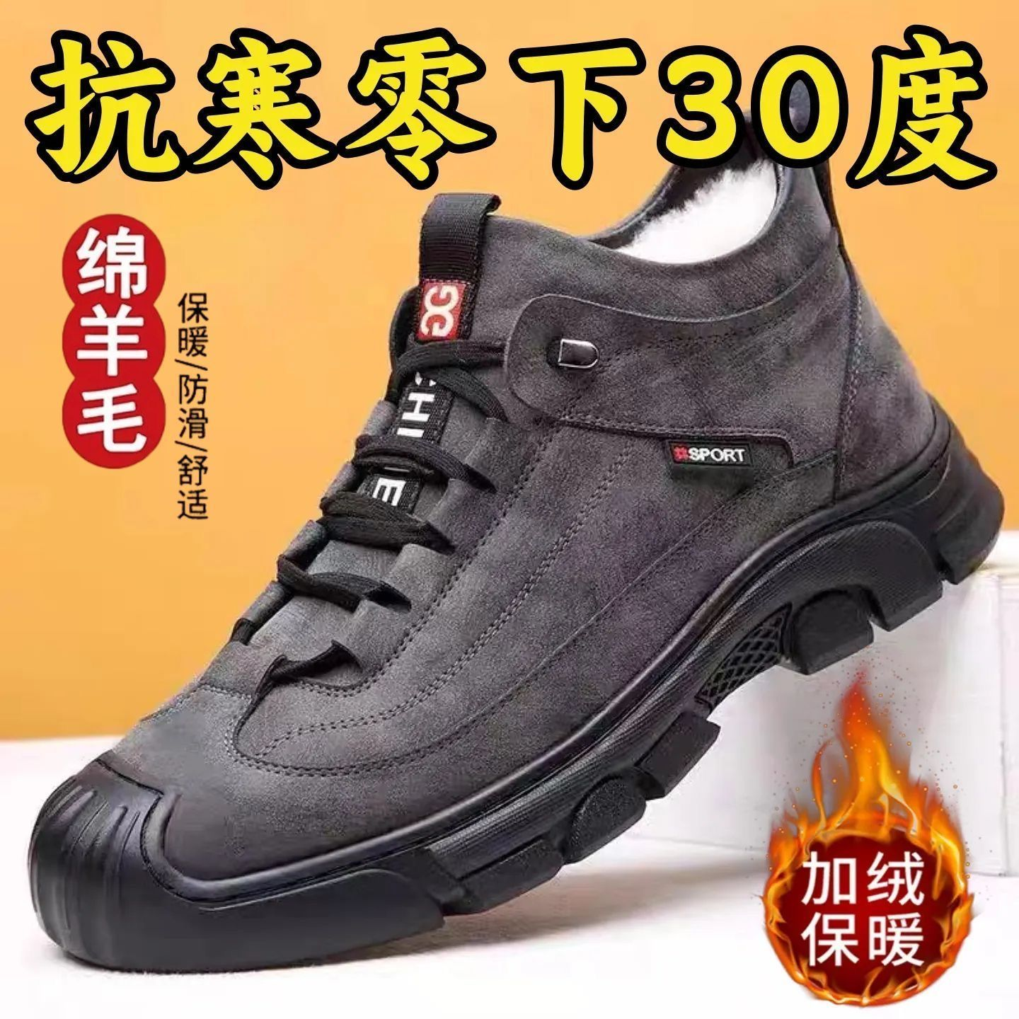 Мужская обувь из хлопка плюс бархат, зимние ботинки, спортивная зима 2025, новые теплые ботинки Martin, кожа и шерсть, нескользящие при минусовой температуре