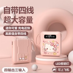 진정한 미니 파워 뱅크 빠른 충전은 큰 케이블 용량과 함께 제공됩니다.