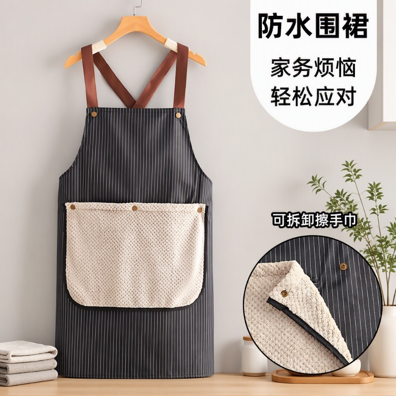 Oil-Proof Hand Towel Kitchen Apron Household Waterproof Thickened 2025 New Model High-End Work Summer Hand Wipe Cloth Wear-Resistant Oil-Proof Hand Towel Kitchen Apron Household Waterproof Thickened 2025 New Model High-End Work Summer Hand Wipe Cloth Wear-Resistant