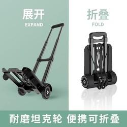 Small Cart For Home Foldable Portable Small Cart to Buy Food Express to Pull Goods Lightweight Hand Cart Pull Rod Small Trailer Trolley
