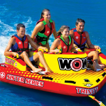 American WOW imported motorboat speedboat drag water inflatable drag coil air cushion 4 seat water inflatable sofa