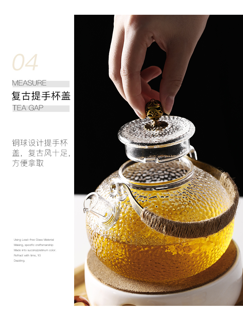 Glass teapot with high temperature resistant girder pot of heated up the spray special small electric TaoLu boiled tea, the teapot