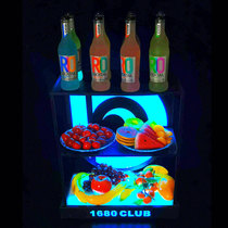 Bar luminous snack plate wrought iron luminous charging fruit plate LED snacks multi-layer three-layer fruit plate ktv snack plate