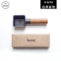 Taiwan HMMSqoop coffee bean spoon wooden handle home cast iron wooden handle measuring spoon coffee powder quantitative spoon measuring spoon