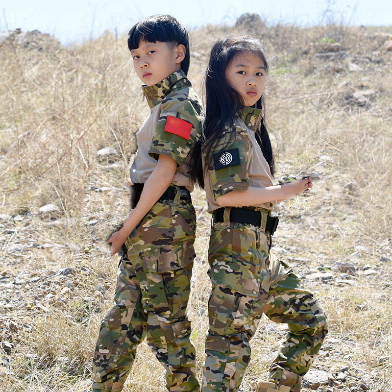 Culvert children's camouflak suit men's farmed men's military training camp performance to serve elementary school students' performance training suit-Taobao