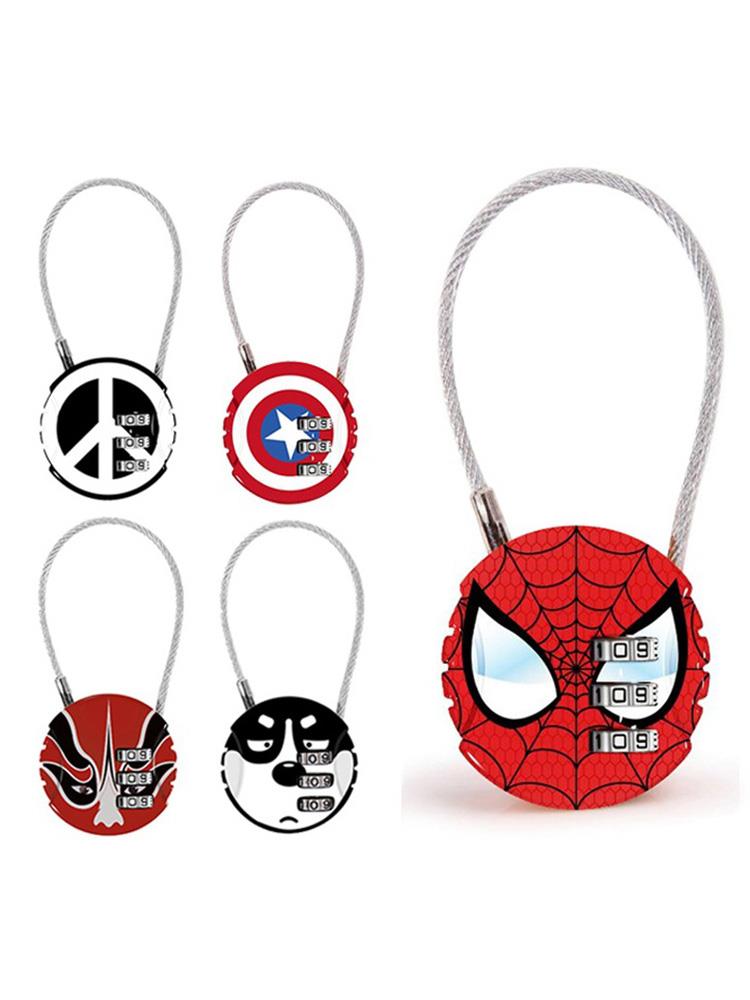 Luggage combination lock head small travel backpack anti-theft mini children's cabinet door gym steel wire hanging lock buckle
