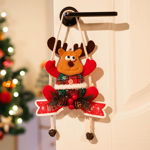 Рождественская декоративная пожилая дверь подвесная подвесная подвесная рождественская елка лосю