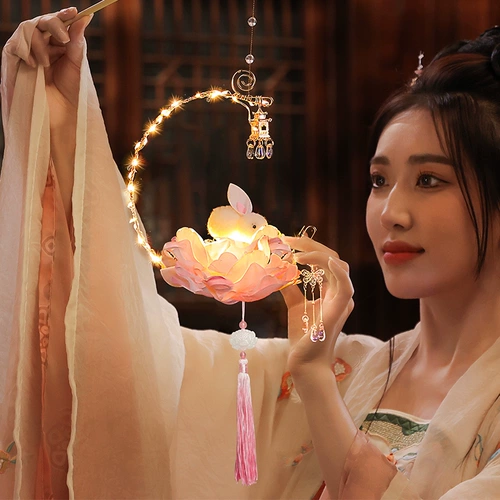 Фонарь, набор материалов, сумка, портативный кролик, «сделай сам», китайский стиль