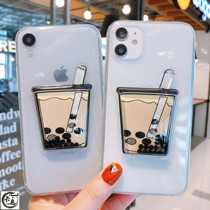 Cute super cute girl simple style beverage soft shell anti-drop liquid flow cartoon liquid applicable millet 9se transparent quicksand mobile phone case millet 8se youth version soft F1 set couple Women