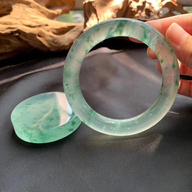 Myanmar Emerald Bracelet Rock Ice Floating Jade Bracelet Women's Yu Bracelet Customized Natural Guizuo Bracelet