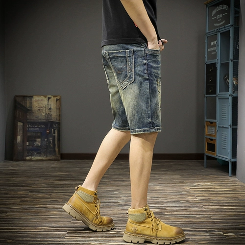 Летняя трендовая джинсовая юбка, шорты, мужские брендовые штаны для отдыха, свободный прямой крой