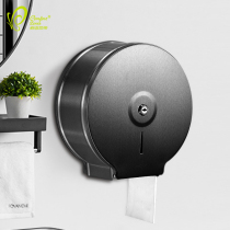 304 stainless steel toilet large tray roll paper holder hotel roll tissue box wipe paper box public toilet wall-mounted