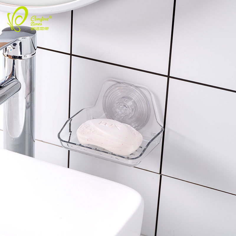 Free Punch Soap Box Soap Rack Makeup Room Kitchen Drain Shelf Wall-mounted Containing Box Creative Soap Subshelf