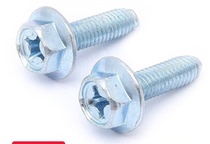 Toothed hexagon flange triangular tooth screw M5M6M8 flange surface self-locking screw Triangular tooth self-tapping screw
