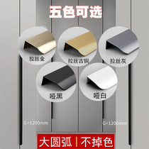 Drawer wardrobe white stealth pull cabinet door open door open door slot cupboard handle dumb black simple gold