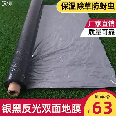 Plastic film mulch agricultural silver black film two-color reflective weeding film thickening insulation vegetable peanut planting