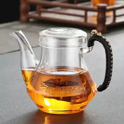 Tea pot thickened high temperature resistant glass filter household black tea, green tea, tea maker, small Kung Fu tea set
