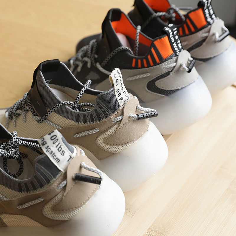 Handsome One B big love jelly bottom flying weaseled mesh hog 8 leather slow rebound breathable comfort casual shoes