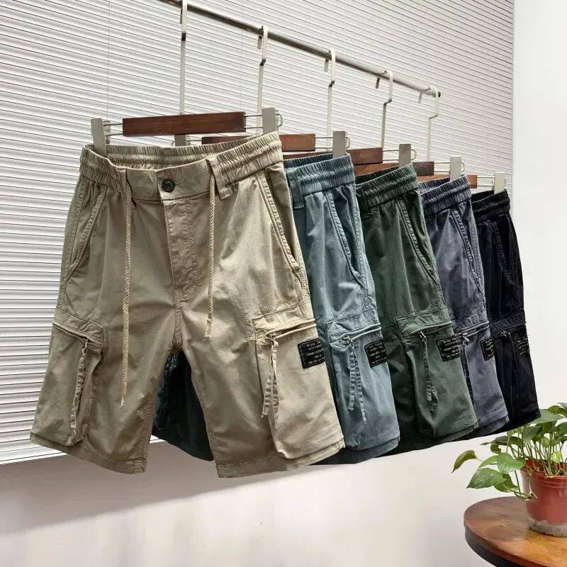 Hard Han Tooling Wind Stereo Tooling Plate Type Men's Summer Multi-Pocket Straight Cylinder Casual Shorts 50% Pants Tide