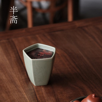 Semi-Fasting of the Four Seasons Liangchen Mei Ziqing Bronze Engraving Five Squared Bronze Lid Construction Water Scum Bucket Handmade Tea Sea Tea Road Spare Parts