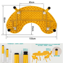 Childrens early education desk and chair covers baby toys learning writing and painting plastic lift table kindergarten moon table