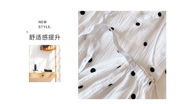月子服春秋冬季纯棉纱布薄款夏天12月份1产后2哺乳怀孕期孕妇睡衣详情3