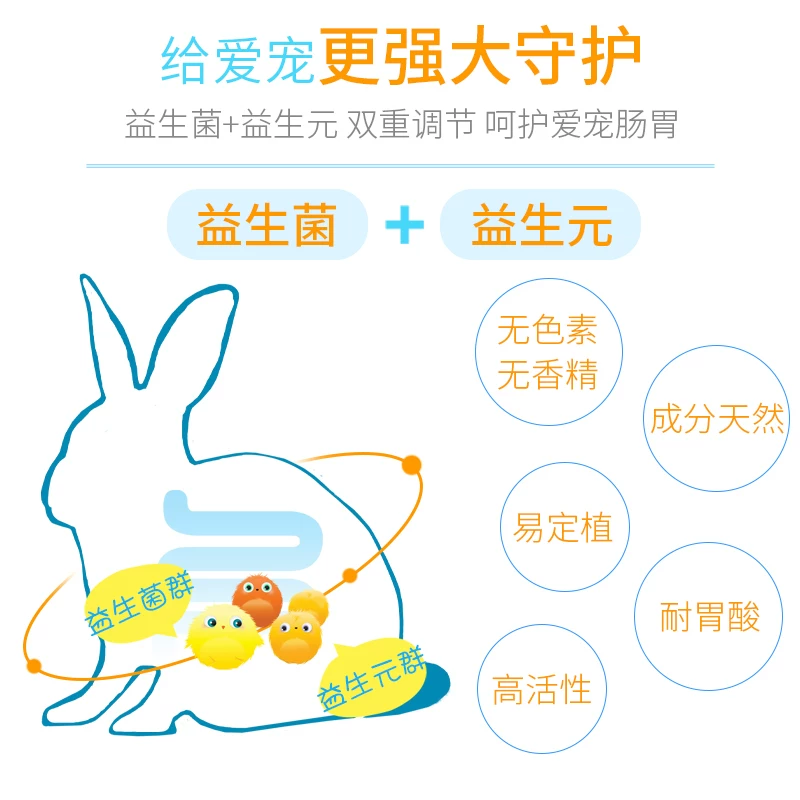 Pet rabbit Dutch pork Totoro hamster probiotic powder to help you tune the gastrointestinal and stomach pets dedicated to dilute constipation