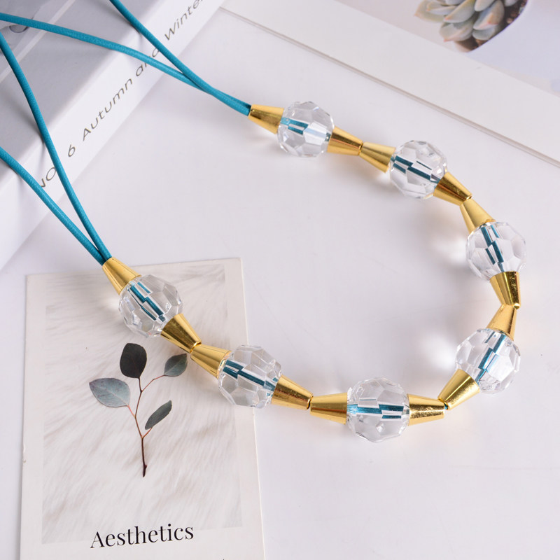 Eurostyle curtains hanging balls tied with ball straps tied rope home living room curtains decorative hanging ears flow SuNordic light and luxurious k-50