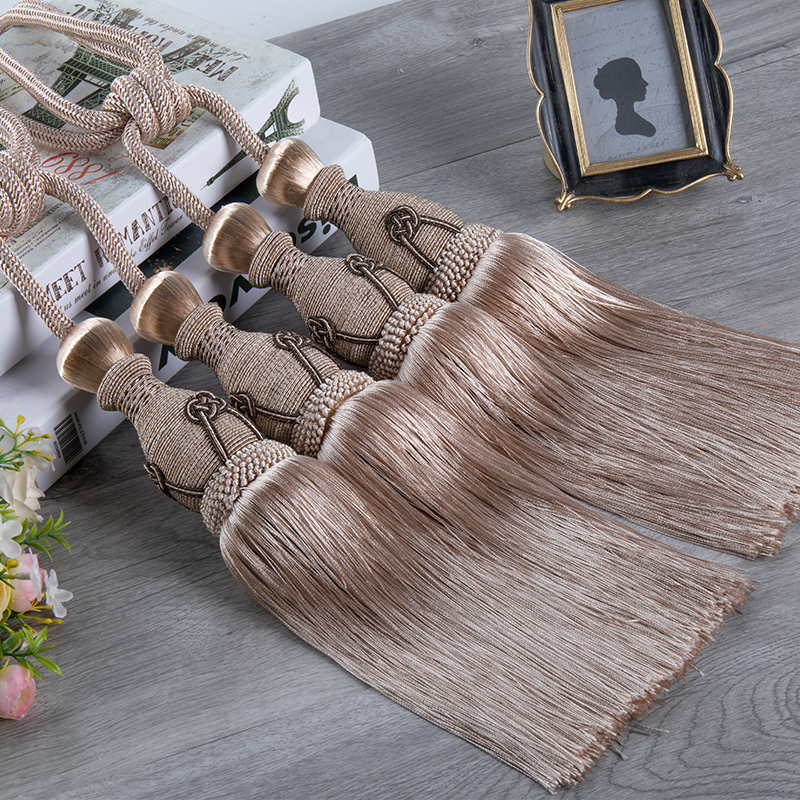 European-style curtain tie rope pair of simple modern creative tassel hanging ball tie rope wild tie strap