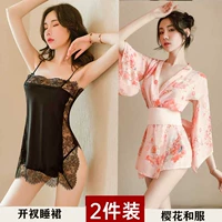 Искушение черный+вишневый цвет кимоно [отправить 2 пары носков]