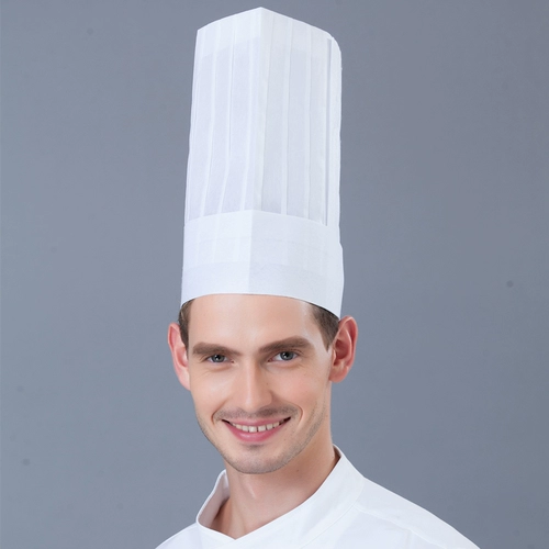 Одноразовая бумага High Hat Restaurant Restaurant Chef Шефка высокая шляпа, бумажная шляпа, неизвесная лапша середина шляпы с лапшой шляпа с лапшой