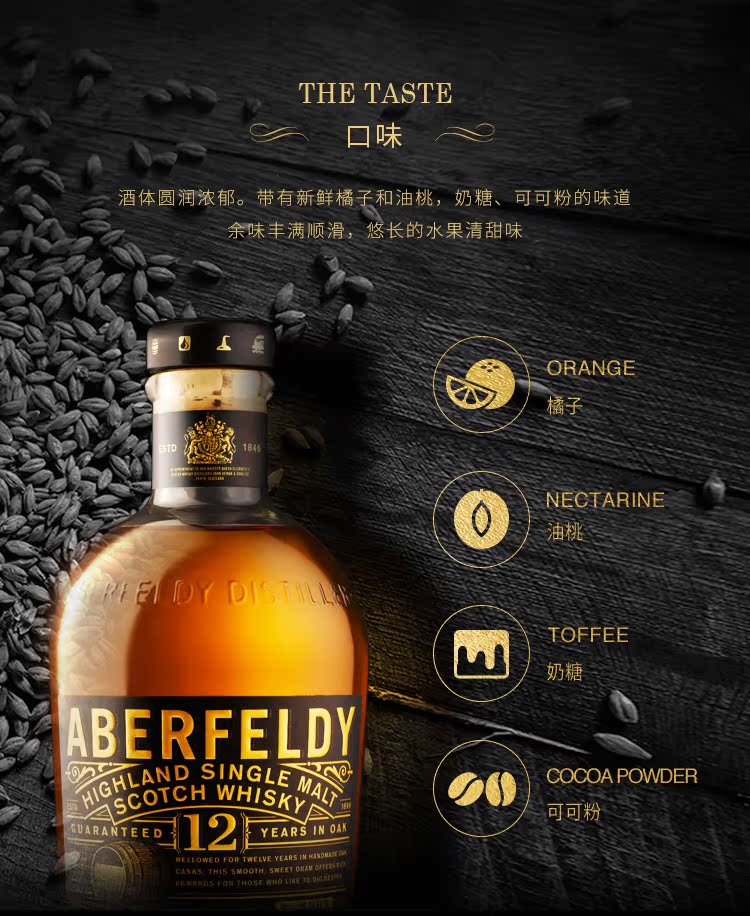 百加得 艾柏迪12年 单—麦芽威士忌 700ml 图3
