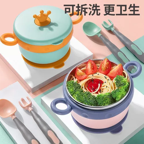 Детский увлажняющий термос для прикорма, силиконовая обеденная тарелка, посуда для кормления, полный комплект
