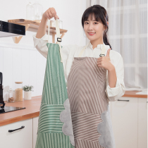 Household hand-rubable waterproof apron women fashion cute waist Japanese kitchen adults cook oil-proof coveralls men and women