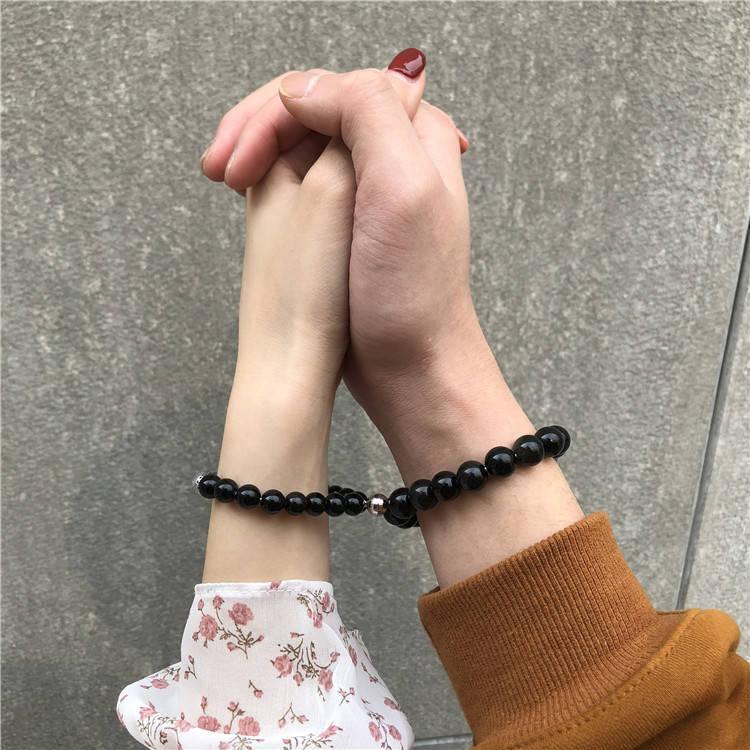 Design sense couple's hands attract magnet keepsake commemorative hair crystal natural mountain alliance sea oath student hand rope crystal stone