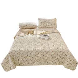 Double-Sided Pure Cotton Bed Cover Three-Piece Set Tatami Kang Cover Thickened Quilted 100% Cotton Bed Sheet Single Piece Double-Sided Usable