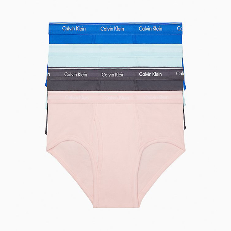 Pink + Grayish Purple + Light Cyan + Bright Blue / 9163 Strip packing   quality goods Calvin   Klein / CK American version man Boxer underwear cotton Four corners comfortable ventilation underpants