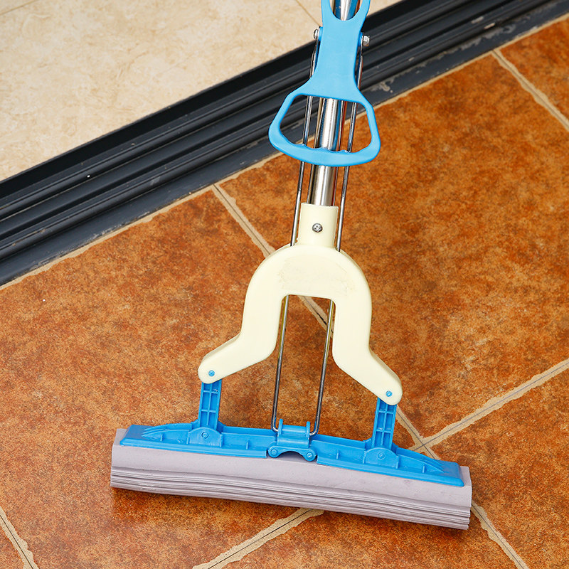 Sponge mop half-folded squeezing water home folding dormitory with absorbent mop mop hands-free hand-washing handle