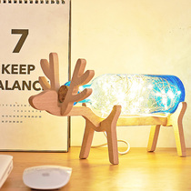 Nordic deer lamp ins Girl room decoration Star lighting net red light string Bedroom dormitory night light color lamp