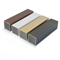 Aluminum square screen partition wood grain aluminum alloy square tube grille living room office entrance aluminum square tube profile column