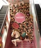 Симуляция цветочной стены Фоны изображения стена сетка красная фальшивая розовая растение декоративная ткань сцена интерьера