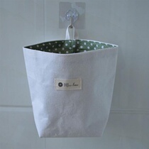 Bedside Wall cloth bag home hygiene door back storage bag hanging bag small paper bag storage hanging debris cloth bag