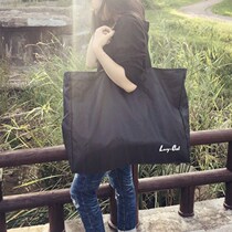 Canvas bag custom hand shopping bag canvas zipper large waterproof simple travel bag black cloth bag shopping bag