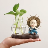 Симпатичная соломенная шляпа смола маленький монаш вокал творческий гидропонный цветок