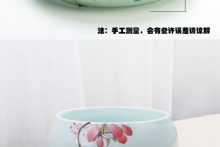 Water raise creative flower bowl lotus terrace big lotus Water gardening fleshy household ceramic flower pot Chinese vessels